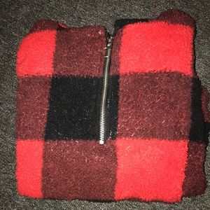 Soft red and black hoodie